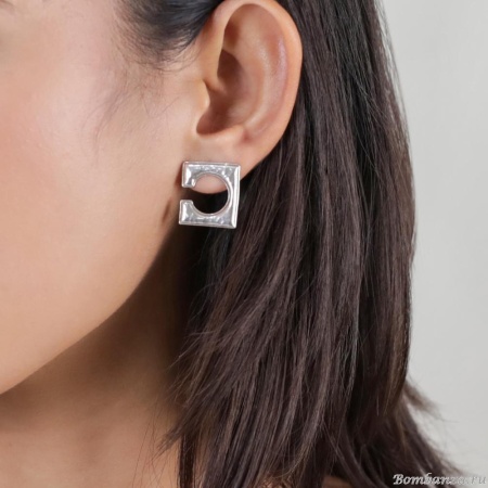 Серьги ORI TAO, Murena, кованый металл, OT25.1-12-32075 серебристый