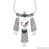 Колье Taratata, Longue-vue, серебристое, со стеклянными бусинами и кристаллами, TT-E20-06114-104
