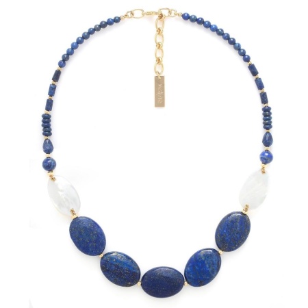 Колье Nature Bijoux, Cobalt, с лазуритом и перламутром, NB24.2-15-43343 синий