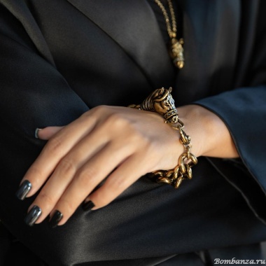 Браслет Polina Firenze, лошадь с кристаллами, PF25.2-BR1574 золотистый