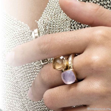 Кольцо Qudo, Firenze Rose Water Opal 16.5 мм, 611823 R/RG