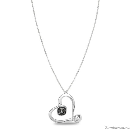 Ожерелье UNOde50 Ser Expresiva с черным кристаллом, с серебром COL1990NGRMTL0U