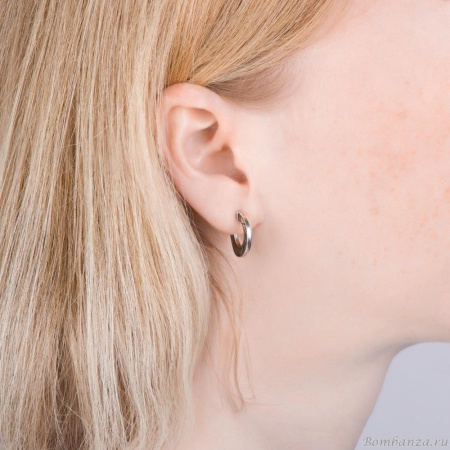 Серьги Ciclon, Ocaso, металл, полукольца с гравировкой, CN-212606 серебристый