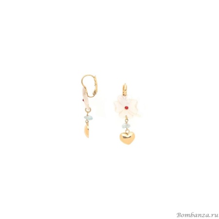 Серьги Franck Herval, Angelica, перламутр, аквамарин, кристалл Swarovski, FH25.2-12-69642 белый