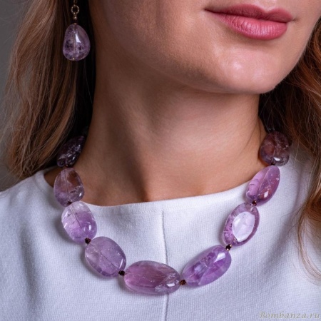 Колье Lanzerotti, Ispirazione, аметист, гематит, LZ-24.10-461 фиолетовый