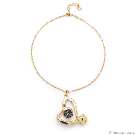 Ожерелье UNOde50 Ser Expresiva с черным кристаллом, с золотом COL1989NGRORO0U