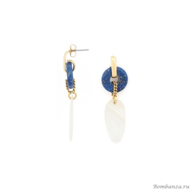 Серьги Nature Bijoux, Cobalt, с лазуритом и перламутром, NB24.2-12-79774 синий Серьги Nature Bijoux, Cobalt, с лазуритом и перламутром, NB24.2-12-79774 синий