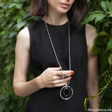 Колье Fiore Luna, BLACK QUARTZ