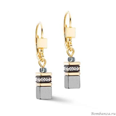 Серьги Coeur de Lion, Black-White-Grey, 2800/20-1333 Серьги Coeur de Lion, Black-White-Grey, 2800/20-1333