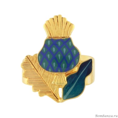 Кольцо TARATATA, Chardon bleu, разъемное, с цветной смолой, TT-H24-09411-204 синий