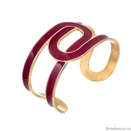 Браслет Francesca Bianchi, кафф, с эмалью, FB25.2-66B красный, 7см